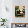 thumbnail image 4 of Nawypu  Abstract Boho Tropical Monstera Palm Leaves Mid Century Modern Framed Wall Art Canvas Prints,Minimalist Geometric Boho Decorations For Home Girls Bedroom Bathroom Office, 4 of 5