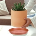 thumbnail image 6 of BinKFF 5 Inch Terracotta Plant Saucer Pots Tray - 1 Pcs Round Planter Saucers for Indoor & Outdoor Plants, Large Clay Trays Perfect for 3 Inch 4.3 Inch 6 Inch Flower Pot, 6 of 8