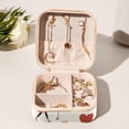thumbnail image 6 of Valentine's Day Travel Portable Square Necklace Holder with Earring Holder, Display Case - Travel Organizer for Rings, Earrings, Necklaces, Bracelets - Suitable for Girls and Women, 6 of 6