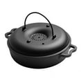 thumbnail image 4 of Moyitang Cast Iron Sukiyaki Pot Round Barbecue Grill Pan with Lid Turkey Roasting Pan, 4 of 9