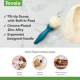 thumbnail image 3 of Tovolo Ice Cream Scoop Heavy Duty Zinc Alloy Marine Blue, Dishwasher Safe Ice Cream Paddle Spade for Shaping Cutting Serving Gelato Sorbet Cookie Dough, Non Slip Ergonomic Handle Ice Cream Spade, 3 of 6
