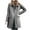 Gray-Coat, variant on Qetyuw Trench Coat for Women Wool Blend Full Zip Up Peacoat Oversized Long Sleeve Casual Jacket Outwear