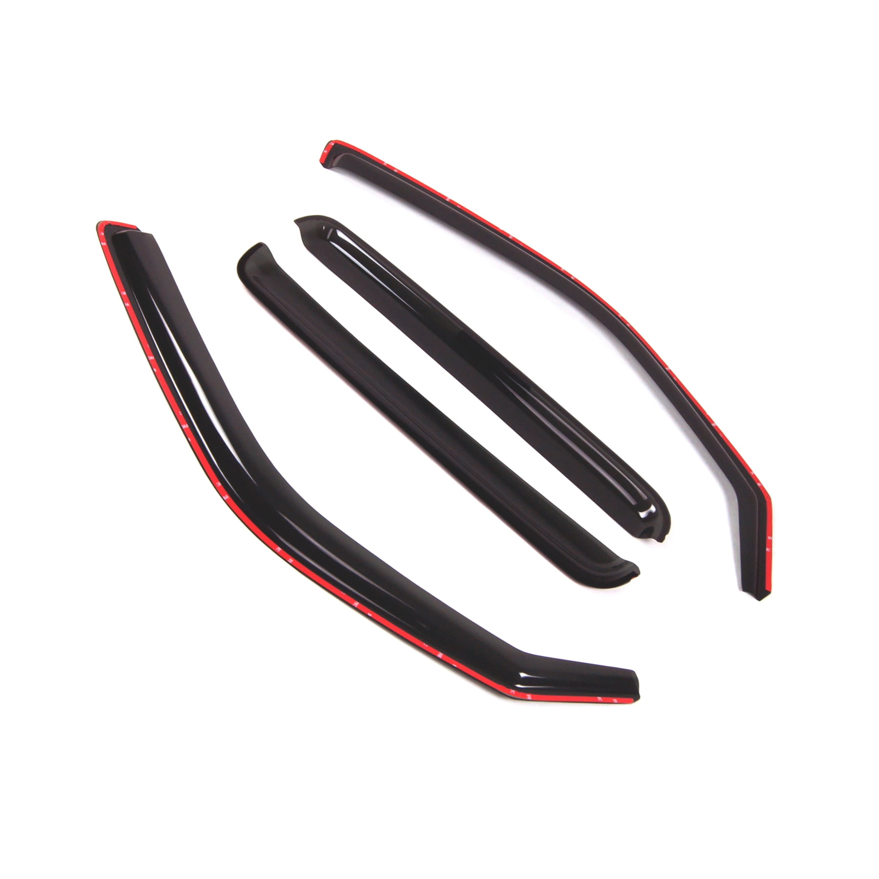 Tuningpros WD2-528i In-Channel Window Visor Deflector Rain Guard Dark Smoke 4 Pcs Set For 2006-2014 Honda Ridgeline