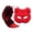 Red, variant on uvwlwu Adult Face Guard Black Animal Face Guard Makeup Dance Men And Women Half Face Face Guard With Cute Tail Keychain Pendant(Red,40CM)
