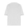 thumbnail image 4 of YOTAMI Womens V-Neck Tops Plus Size Short Sleeve Summer Blouses Solid Color Sports Casual T-Shirts White, 4 of 5