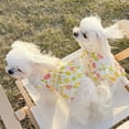 thumbnail image 2 of Hawaiian Dog Dress - Long Sling Fresh Print Double Hem Pet Vest Puppy Sleeveless Clothes & Eelgant Princess Doggie Dress, Perfect Beach Outfit for Female Pet Dogs, 2 of 7