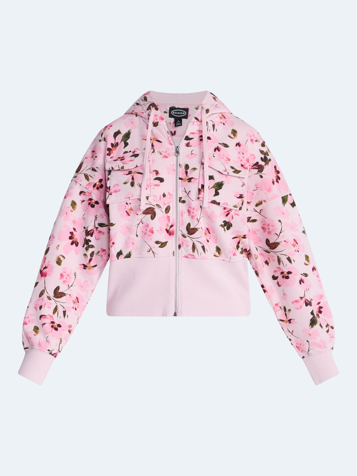 Scoop Women’s and Women’s Plus Full Zip Hoodie, Sizes XS-4X
