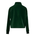 thumbnail image 4 of Jalioing Women's Crop Sweatshirts Fashion Trendy Solid Long Sleeve Stand Collar Half Zip Pullover Tops with Pocket, 4 of 7