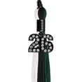 thumbnail image 5 of Endea Graduation Black/Hunter Green/White Graduation Tassel with Black Date Drop, 5 of 9
