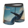 thumbnail image 2 of KLL Dancing Whale Men's Cotton Boxer Briefs Underwear-X-Large, 2 of 8
