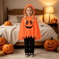thumbnail image 6 of Toddler Baby Boys Girls Outfits Unisex Funny Vampire Face Hooded Cape with Joggers Halloween Party Dress Up Clothes Set 6-9 Months, 6 of 9