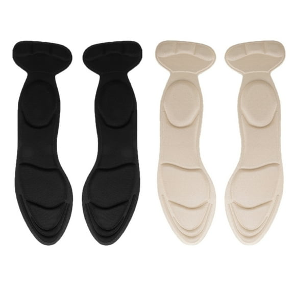Hevirgo 1 Pair Women High Heels Insoles Soft Foam Shockproof Massage Foot Care Shoe Pads,Black