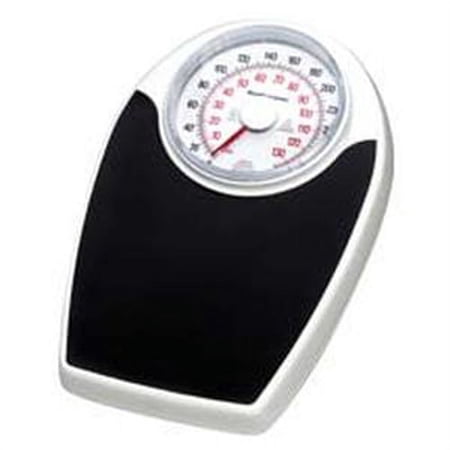 Mechanical Floor Scale 330lb Cap., White, Durable No-skid Platform-1 Each