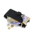 thumbnail image 4 of For Apple IPhone 14 Pro PU Leather Wallet Case Magnetic Flip Cover Multi-Card Slots Zipper Pocket With Hidden Makeup Mirror，Detachable Metal Shoulder Strap,Black,For iPhone 14 Pro, 4 of 7