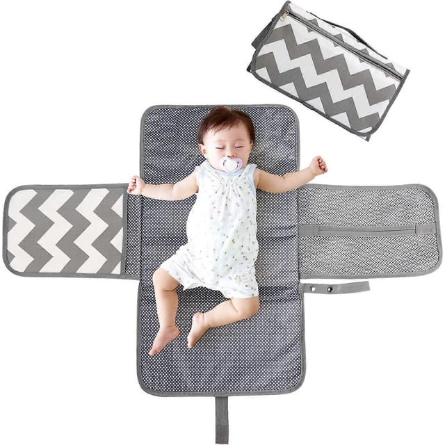 Portable Changing Pad, Travel Baby Changing Pad with Head Pillow