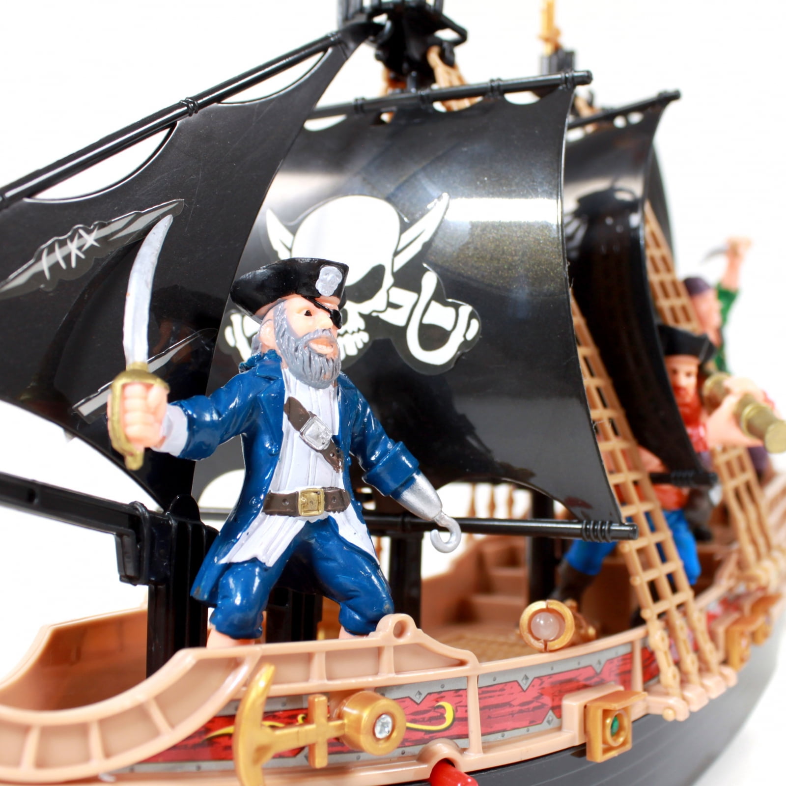  Mozlly Pirate Ship Toy Play Set with Lights and Sound