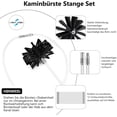 thumbnail image 4 of 15FT Chimney Sweep Cleaning Kit, 17pcs Duct Vent Cleaning Brush Kit, 3.9" Nylon Brush Heads and 12 Rods Detachable Chimney Sweep Set for Fireplace Dryer Vent Sewage Pipe Fume Hood, 4 of 7