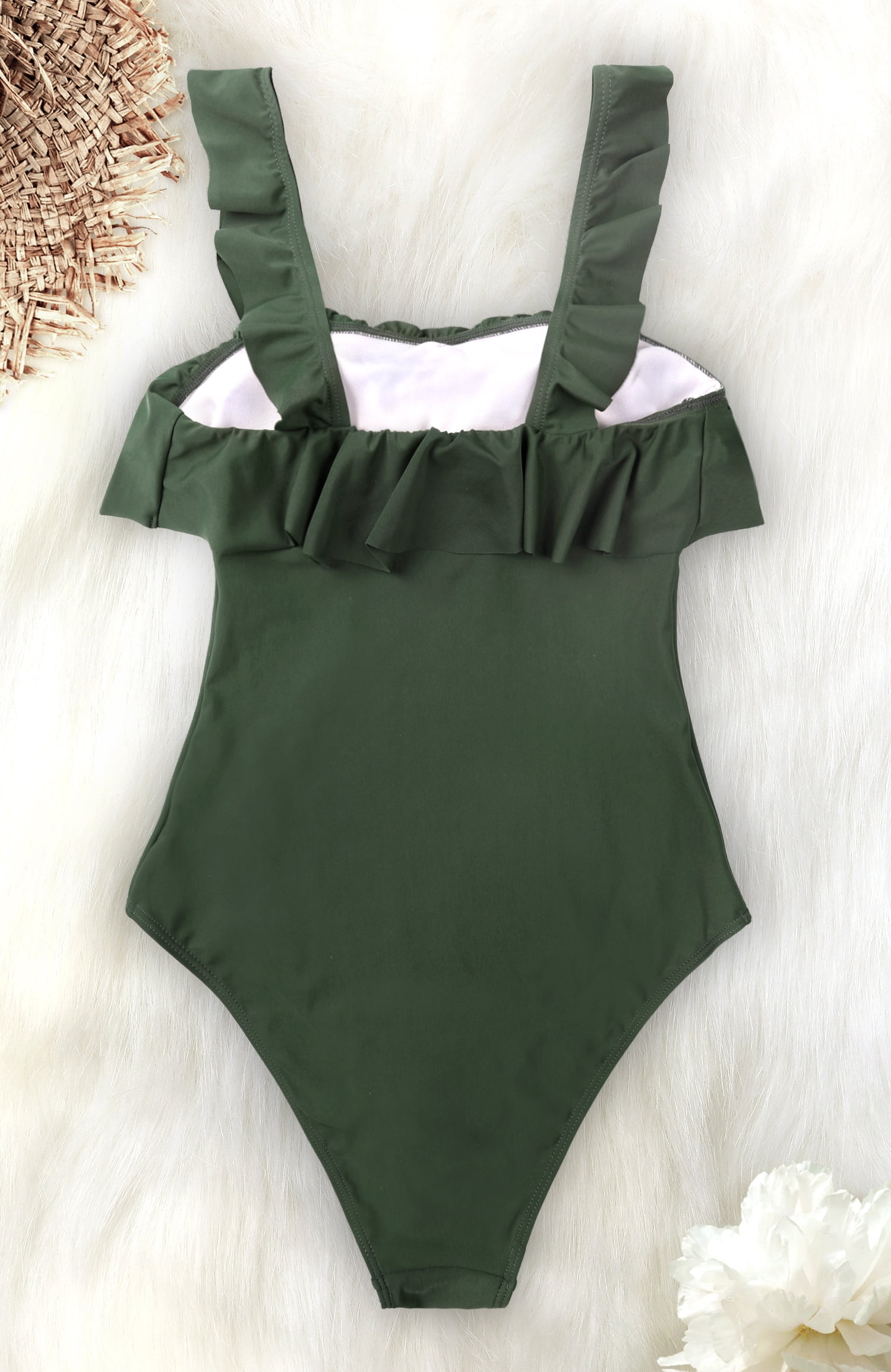 olive one piece swimsuit