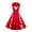 Red, variant on IROINNID A-Line Dress For Women Retro Print Sleeveless Splicing Evening Party Prom Vintage Dress V-Neck Knee-Length Dress