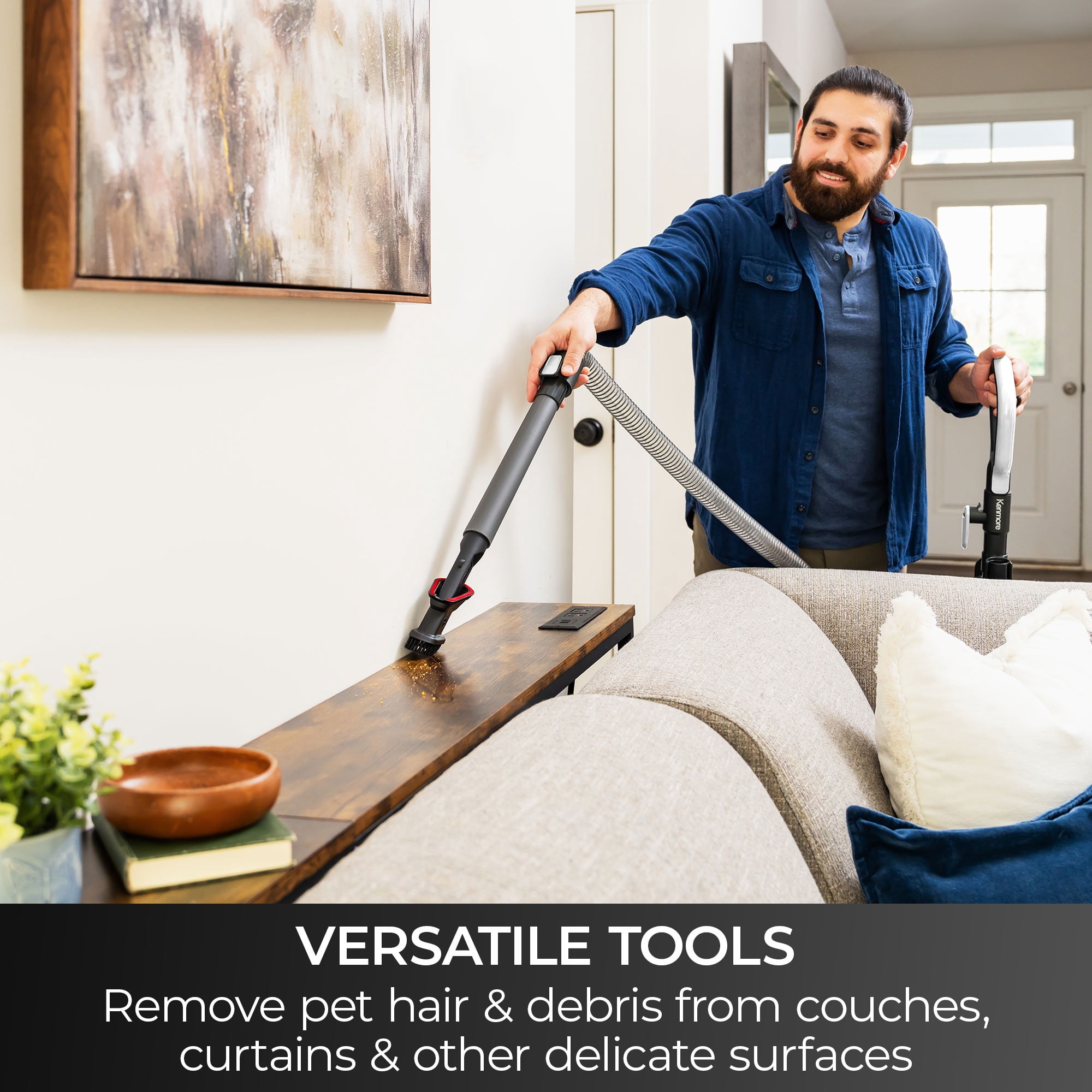 Kenmore Featherlite™ Max Bagless Upright Vacuum, Pet Friendly, Hair Eliminator, 3X Dust Capacity, Lightweight, Model DU1265, White