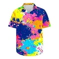thumbnail image 4 of Pitauce Mens Short Sleeve Button Down Hawaiian Shirt Tie-Dye Tropical Beach Shirts Holiday Casual Big & Tall Shirts S-5XL, 4 of 4