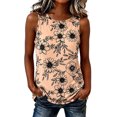 thumbnail image 3 of Yteetum Women's Summer Tank Tops Sleeveless Crewneck Floral Printed Shirt Womens Casual Loose Fit Lightweight Comfy Tank, 3 of 5