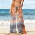 thumbnail image 6 of Gamivast Swimsuit Cover Ups for Women Mesh Beach Pants High Waisted Wide Leg Sheer See Through Bathing Suit Bottoms Summer Vacation Pool Party Outfits, 6 of 8