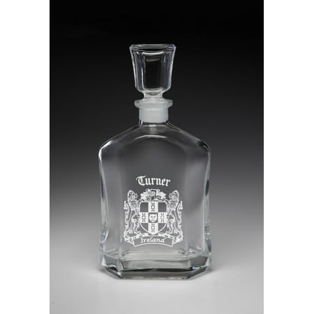 

Turner Irish Coat of Arms Whiskey Decanter (Sand Etched)