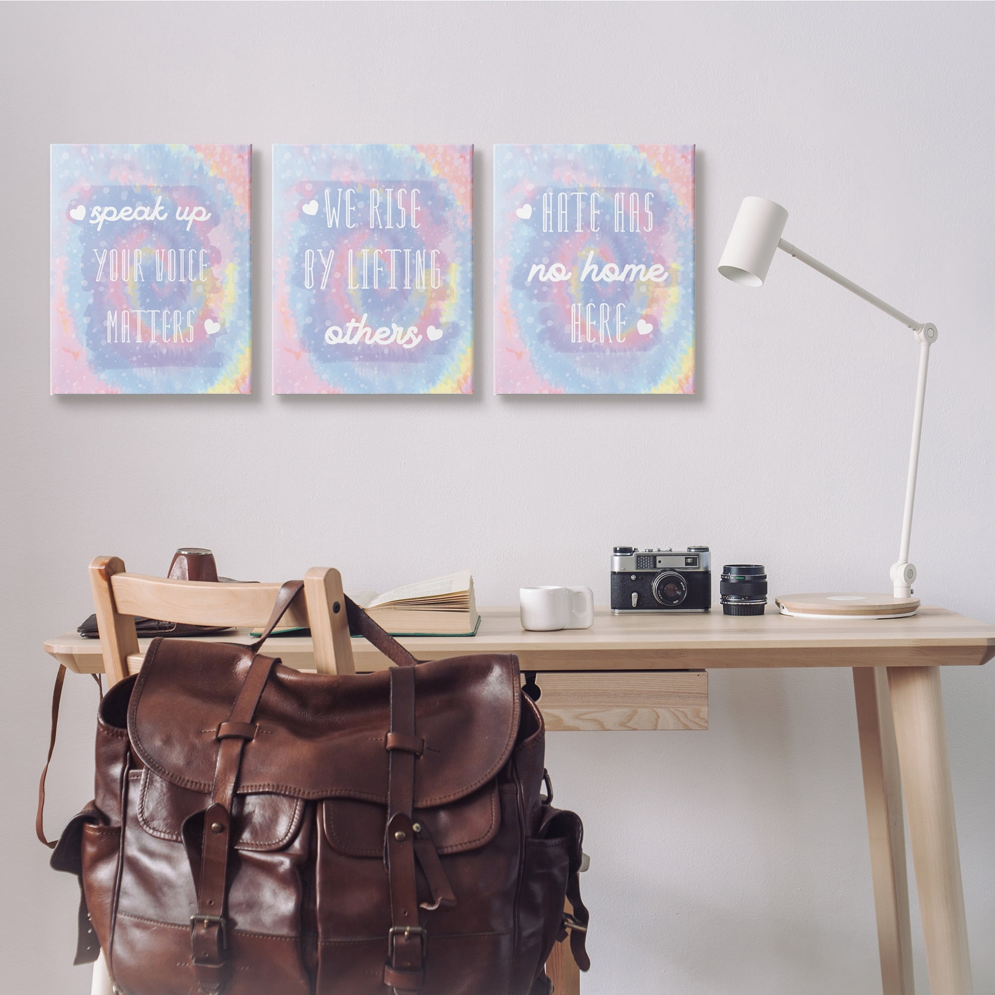 Stupell Industries Speak Up Phrases Tie Dye Inspirational Quotes Canvas Wall Art, 24 x 30, Design by Daphne Polselli