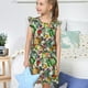 thumbnail image 4 of Fotbe Vegan1 Vestido de Dormir para Niñas de 3 a 10 Años, Mangas Cortas, Estilo Princesa, Pijama Camisón con Mangas Voladas-Small, 4 of 6