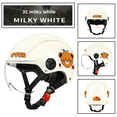 thumbnail image 4 of Casco de bicicleta eléctrica universal para hombre y mujer, protección solar de verano, medio casco, gorra de seguridad para motocicleta para las cuatro estaciones, 4 of 5