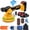 Yellow, variant on Cordless  Buffer Polisher Kit with 2x21V , 6 Inch  Polisher with 8 Variable Speed 2800-6000RPM & 21 count Attachments, Orbital Polisher for  Detailing, Sanding,Scratch Removing