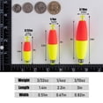 thumbnail image 6 of Dr.Fish 10 Pack Cigar Fishing Bobbers Weighted Bobbers Snap-On Spring Floats EVA Foam Fly Freshwater Boat Fishing for Bass Trout Panfish Bluegill 3" Red, 6 of 9