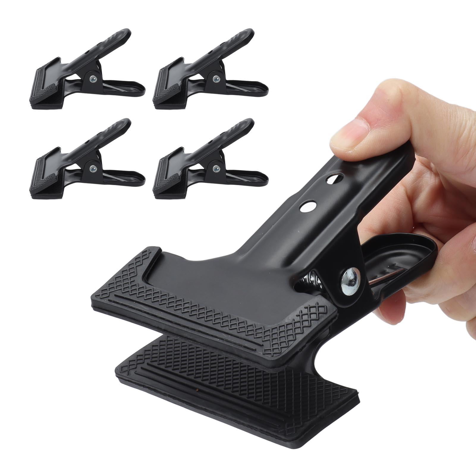 YAHHU 4‑Pack Heavy‑Duty Anti‑Slip Metal A‑Clip Spring Clamps – Wide Mouth, High‑Carbon Steel, Ideal for Woodworking, Photography, and Document Clamping