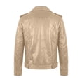 thumbnail image 7 of WRFWUL Womens Faux Leather Moto Jacket Zip Up Lapel Collar Long Sleeve Biker Coat Fall Winter Casual Trendy Outerwear, 7 of 7