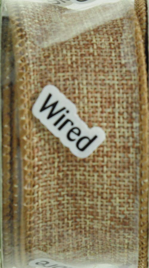 (3 pack) Offray Ribbon, Natural 1 1/2 inch Wired Linen-Look Ribbon, 12 feet