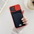thumbnail image 2 of For iPhone 11 Pro Max in Red Ultra thin Case with Card slot & Camera shutter, 2 of 6