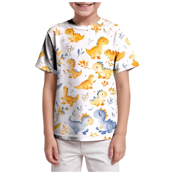 Hessimy Youth Boys Kids T Shirts Quick Dry Short Sleeve Moisture Wicking Tee Shirts Athletic Tops,Athletic Tee(Yellow,8-9 Years)