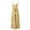 06-Yellow2054, variant on XIAONU Floral Print Spaghetti Strap Maxi Dress For Women Front Cutout Tiered Vacation Dress