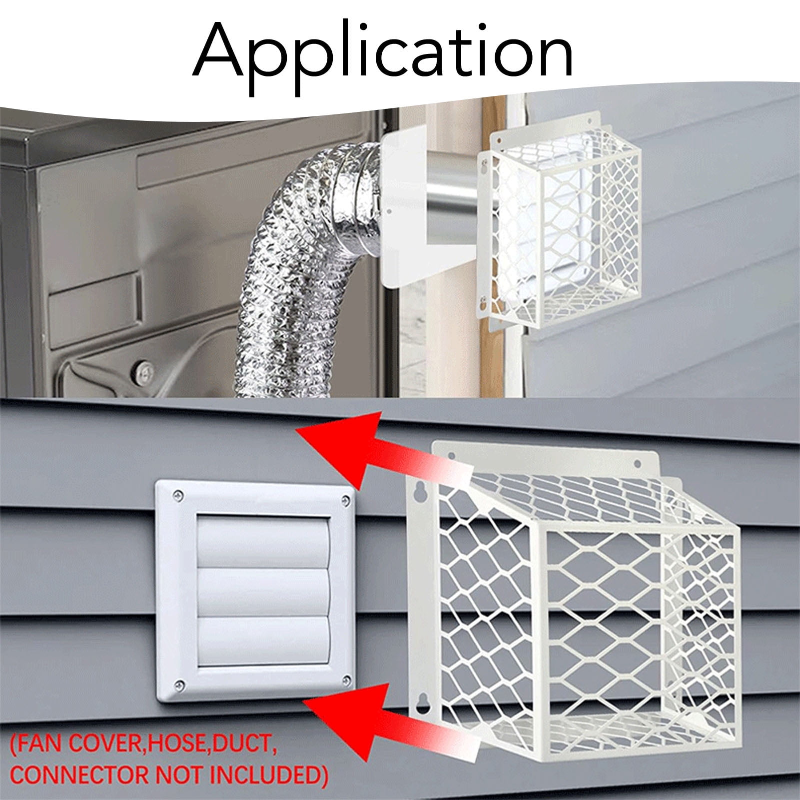 Dryer Vent Cover Guard, Easy Setup Vent Hood Bird Guard Prevent Animal Entering  For Kitchen Bathroom