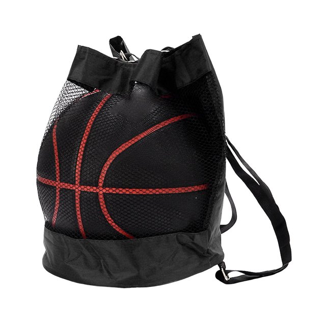 Sijiali Mochila De Baloncesto Media Red Con Cordón Boca Almacenamiento Bola Portátil Correas Ajustables Mochila Para Deportes