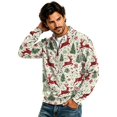 thumbnail image 4 of Christmas Corduroy Sweatshirt for Men , Long Sleeve Quarter Zip Collar Drop Shoulder Fall Winter Loose Fit Soft Comfy Casual Pullover Top Multicolor 3XL, 4 of 5