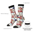 thumbnail image 4 of Vsdgher Colorful Mushrooms (2) Crew Socks for Men & Women, Breathable Casual Athletic Ankle Socks, 4 of 6