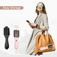thumbnail image 3 of Dual Voltage Travel Hair Dryer Brush, Aima Beauty 4 in 1 Hot Air Comb for Hair Styling, 2.3 Inch Ionic Blow Dryer Brush, Good for Travel and Gift, Pink, 3 of 7