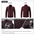 thumbnail image 4 of Vcansion Men's Long Sleeve Stand Collar Outwear Sweater with Pockets Wine Red S, 4 of 5