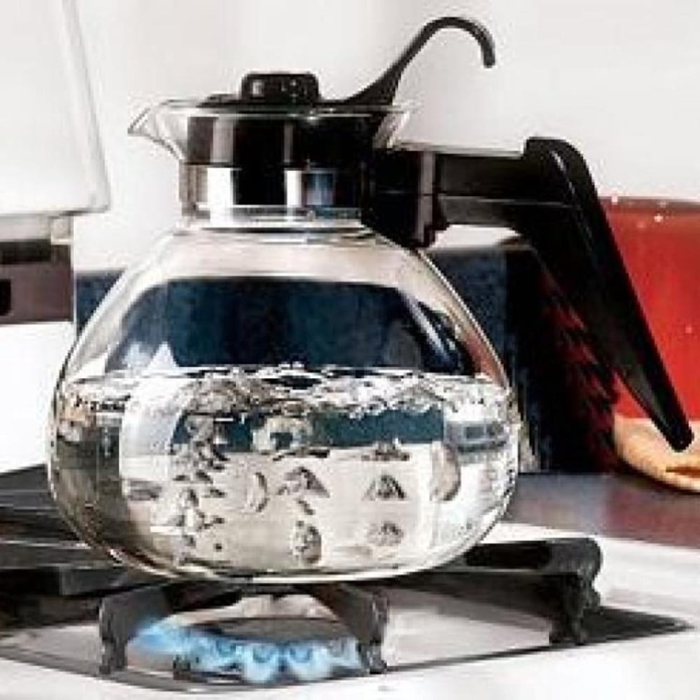 12 Cup Glass Stovetop Whistling Tea Kettle