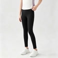 thumbnail image 5 of Bixock Girls Leggings High Waist Yoga Pants with Pockets Kids Soild Color Soft Casual Pant Comfortable Workout Running Activewear Girls Clothings Size 5-6Years, 5 of 6