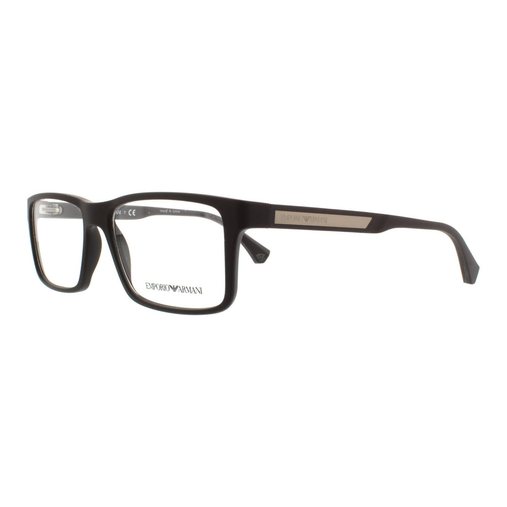 EMPORIO ARMANI Eyeglasses EA 3038 5064 Brown Rubber 54MM - Walmart.com ...