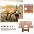 thumbnail image 3 of UPOUART Folding Table Outdoor Coffee Wood Picnic Table for Camping with Storage 1Pcs, 3 of 8