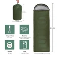 thumbnail image 3 of APACOONE Sac de Couchage de Camping Léger 4 Saisons Enveloppe Chaude Sac de Couchage d'Hiver en Coton pour Randonnée, 3 of 5